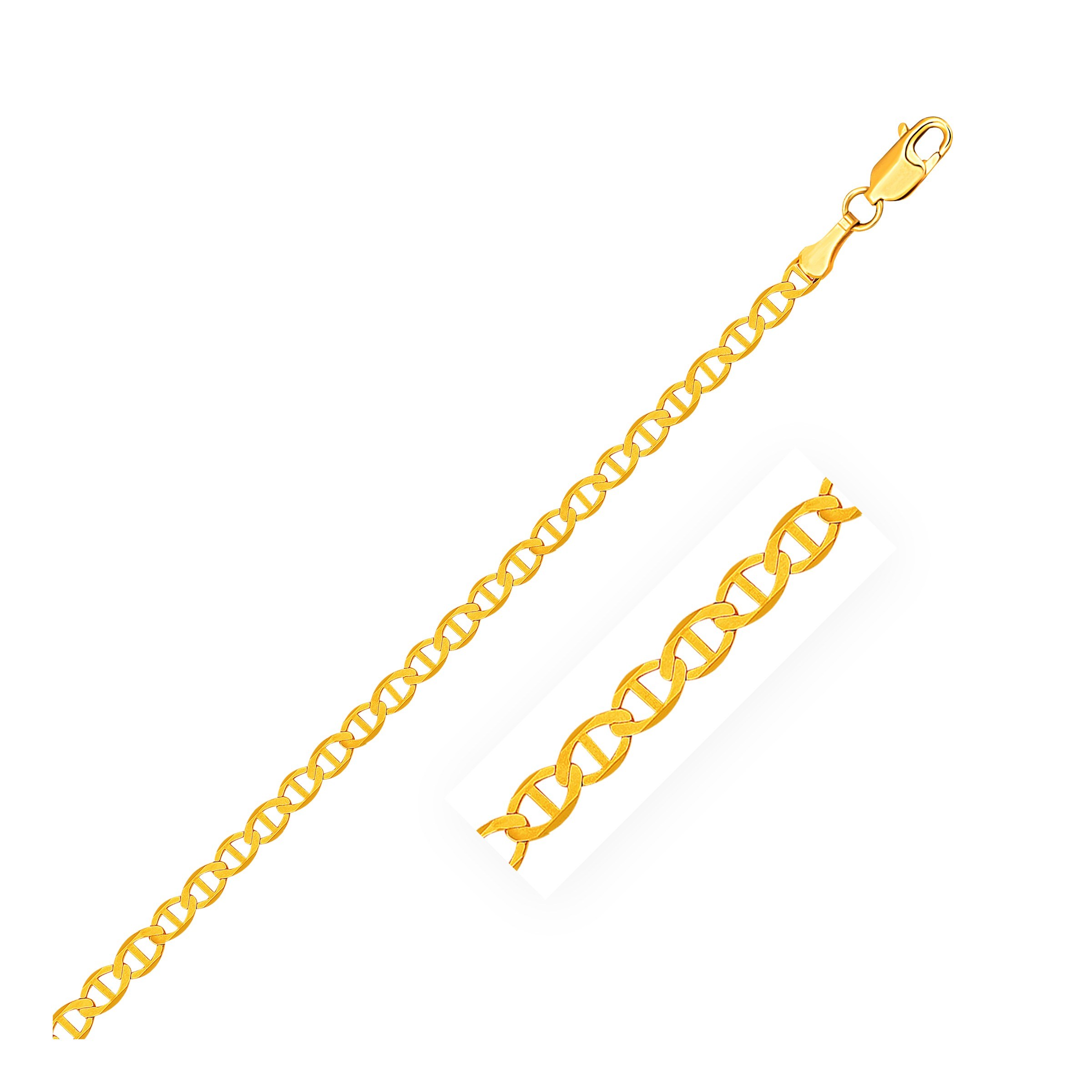 3.2mm 14k Yellow Gold Mariner Link Chain